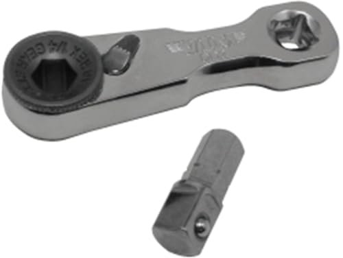 VIM Tools DD2 1/4 Mini Ratchet Double Square Drive, Offset Female Sq. dr. in Handle