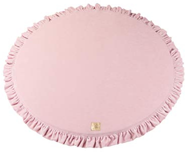 MEOWBABY 100x100cm Tapis De Jeu Rond Pour Enfants Matelas De Sol Bébé Tapis Pour Enfants Matelas Pliant Jouer Tapis Jouer Rose Clair Rampant Mousse Fabriqué en UE