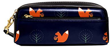Federmäppchen im Feuer und Wasser, tragbar, aus PU-Leder, für die Schule, Stifteetui, wasserfest, Kosmetiktasche, Make-up-Koffer 20.5x5x8.5cm/8.1x2x3.3in Style02