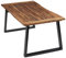 Tidyard Esszimmertische Esstisch Massivholztisch Küchentisch aus massivem Akazienholz,U-förmigen,Holztisch Gartenesstisch 180 x 90 x 75 cm Mit Naturkante,der natürlichen Form des Baumes folgt