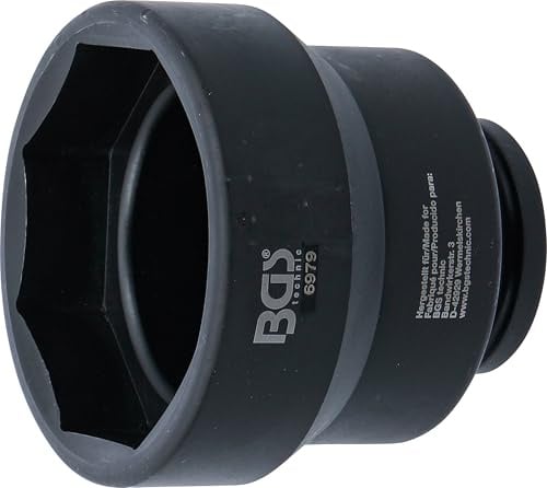 BGS 6979 | Achsmuttern-Schlüssel | 8-kant | für SCANIA | SW 80 mm | Antrieb Innenvierkant 20 mm (3/4) | Stahl (S45C) | phosphatiert | Hand- und Schlagschrauberbetrieb