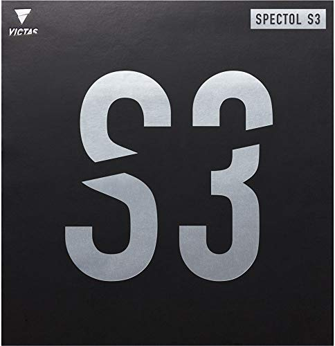 VICTAS 210030 Tischtennis Rubber Spectrum S3 SPECTOL Speed Tension Table Soft, Rot/Schwarz