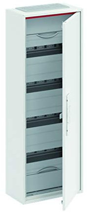 Cadre de distribution compact CA15R pour surface, 4 lignes, 48 modules, distance entre les lignes de 150 mm, porte en métal, IP44 (référence : ABB 2CPX052230R99)