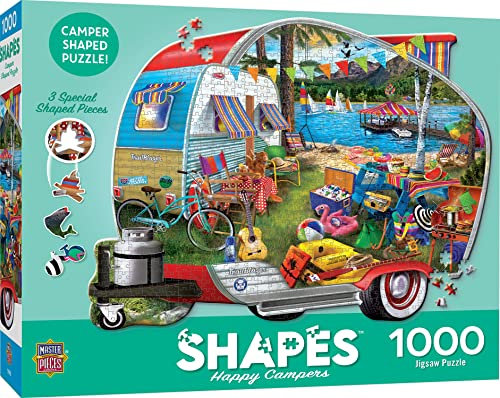Masterpieces 1000 Piece Jigsaw Puzzle for Adults, Family, Or Kids - Happy Campers - 25.55x 20.42