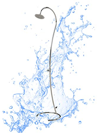 well2wellness® Ideal Edelstahl Kaltwasser Dusche Cobra