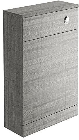 Tila Toilet Unit Grey Back to Wall WC Unit Bathroom Furniture Includes Cistern