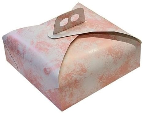 Cleaning & Management Scatola Torta Quadrata - Scatole quadrate Porta Torte politenate - in Cartone politenato (25, 25x25x7)