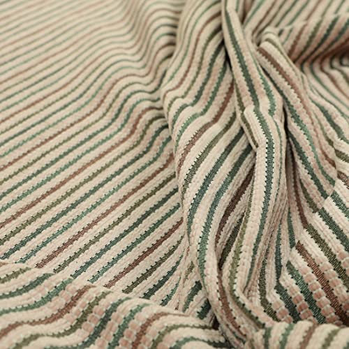 Redbrick Mill Fabrics Tissu d'ameublement en velours côtelé texturé à tissage doux de couleur rose (1 mètre)