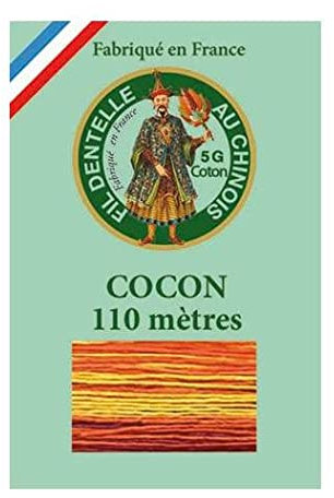 Sajou Cocon Calais - Fil Dentelle & Broderie - Fil au Chinois Fabriqué en France - Coloris 6943 - Automne