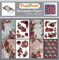 CrafTreat Blumen Decoupage Papier für Möbel A4 (8,3 x 11,7 Zoll) | 8 PackScrapbook Papier, Decoupage Papier & Bastelpapier Muster Set, Musterpapier, Bastelpapier Vintage, Designpapier Block