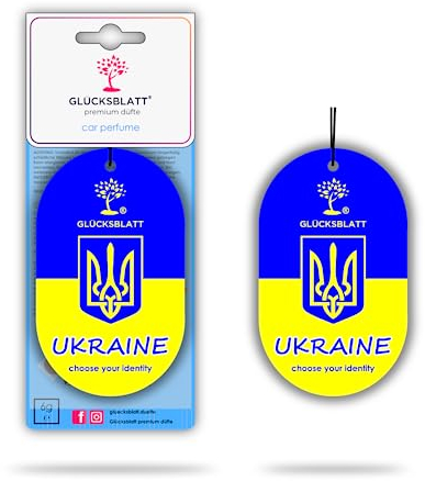 GLÜCKSBLATT premium Autoparfüm Duft Flagge UKRAINE