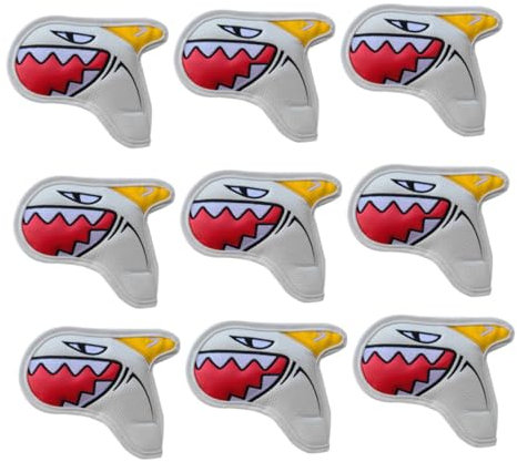 Gatuida 9pcs Golf Club Covers Protective Head Covers for Driver Putter and Iron Synthetic Material Convenient and Stylish Design for Golf Enthusiasts