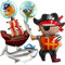 5 Stücke Piratenschiff Ballon,Piraten Geburtstagsdeko,Ozean Tiere Hai Helium Luftballon,Piraten Thema Folienballons,Kinder Piraten Folienballon, Kindergeburtstag Piratenparty Dekoration