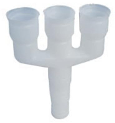 Canalplast CONRAC283 Raccordo Scar 3 Vie, Bianco