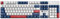Qisan Tastiera meccanica da gioco, tastiera cablata, retroilluminazione a LED bianco/blu/rosso combo 104 tasti layout americano tastiera da gioco con rimovibile,interruttore blu