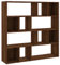 vidaXL Bücherregal Raumteiler Standregal Aktenregal Büroregal Raumtrenner Regal Wandregal Aufbewahrungregal Braun Eichen-Optik 105x24x102cm