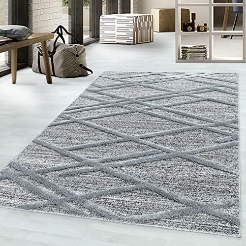 Morhane Pisa Parelle Teppich hochflor rechteckig 120x170cm grau