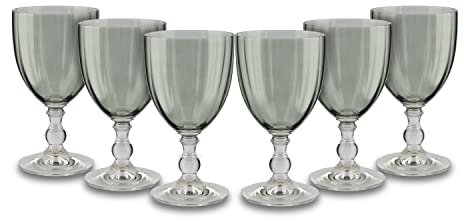 Peill+Putzler Germany 6er Set Weißweinkelche rauchgrün, 240ml Volumen, aus hochwertigem Kristallglas, sehr pflegeleicht da Spühlmaschinengeeignet, Glanzstücke für jede Gelegenheit