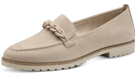 Tamaris Damen Klassische Ballerinas, Frauen Flats,Comfort Lining,TOUCHit-Fußbett,Slip-ons,klassisch elegant,Ballerinen,Taupe,36 EU
