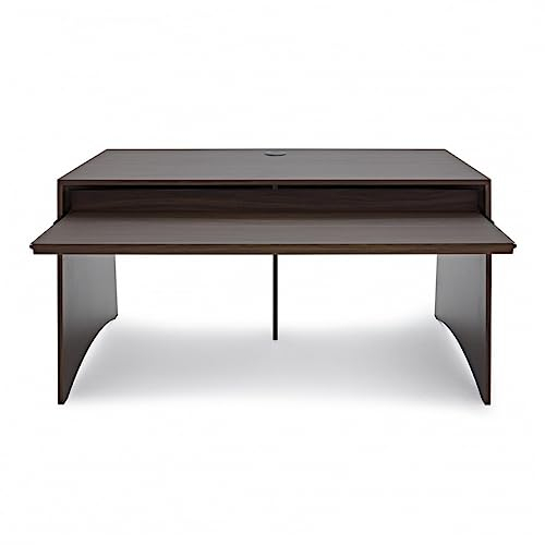 Home Studio Desk For Music Production, Walnut