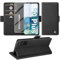 Giyer Handyhülle für Samsung Galaxy S20 Plus Hülle mit Displayschutzfolie, Schutzhülle Galaxy S20 Plus Leder Wallet Flip Case Standfunktion Kartenfach Klapphülle für Samsung S20 Plus Cover (Schwarz)