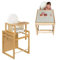 Trona Evolutiva Bebe Pórtatil de Madera Evoluonge. Trona para Bebé Segura Convertible en Silla y Mesa Infantil (para Comer, Dibujar, Jugar, ). Asiento Acolchado e Impermeable. CoolDreams