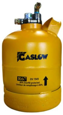 Gaslow Bouteille GPL Réservoir Rechargeable R67 2,7kg/4.6L Camping Car