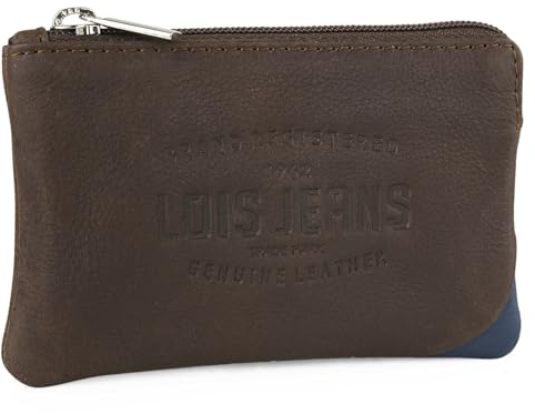 Lois - Porte Monnaie Homme Cuir Souple Petit Format - Petit Porte Monnaie Homme - Bourse Porte Monnaie Multi Rangements Anti RFID. Porte Carte Cuir., Marron
