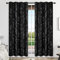 Deconovo Blackout Curtains Eyelet, Silver Tree Branches Printed Curtains for Living Room, Black, 66 x 90 Inch (Width x Length), 2 Panels