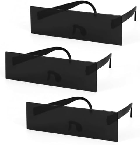 Bukezudang Zensur Brille Sonnenbrille,3 Stücke Pixel Mosaik Brille, Sonnenbrille Brille, Quadratisches Sonnenbrille, Pixel Brille Lustig Spielzeug Mosaik Sunglasses Ideal für Partys und Fotoshootings