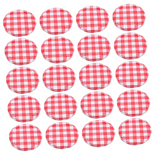 TOPBATHY 40Pcs Multi Iron Bottle Cap Accessories for Mason Jars Jam Jar Covers Seals Replacement Lids for Glass Preserve Storage Home Use