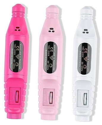 Healvian Macchina Elettrica Per Lucidare Unghie Portatile Penna Per Manicure Usb Strumento Per Nail Art Bianco Facile Da Usare Multifunzionale Compatta Per Casa e Professionisti