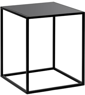 LOUNGITUDE Filar Beistelltisch, quadratisch, aus Metall, 45 x 45 cm, Schwarz