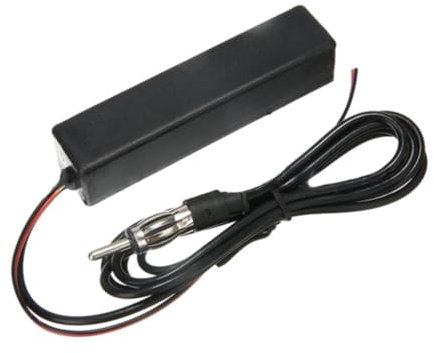 tuwiwol Antenne amplifiée cachée pour autoradio, pratique et professionnelle en plastique, Radio stéréo de voiture, antenne électronique cachée