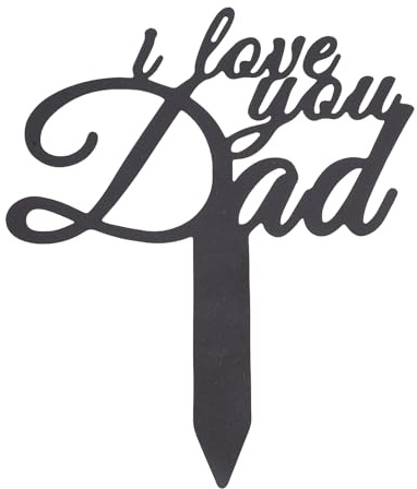 NICENEEDED Gedenk Grabsteinpfahl Gedenksteine „Ich Liebe Dich Papa“ Trauergrab Friedhofstafel Metall Grabdekoration Für Den Garten