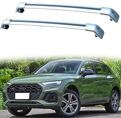 WBWJYAI 2 Stücke Dachträger-Querstangen Dachträger Dachgepäckträger für A-UDI Q5/SQ5 8R SUV 2008-2023 Dachträger aus Aluminium für Fahrradträger, Dachboxen oder als Skihalter,A