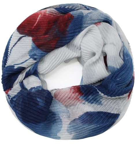Glamexx24 Loop Schlauchschal für Damen Gekreppter Loop Schal Warmer und Weicher Schlauchschal Abstrakte Motive Crash Crinkle Tuch Leicht