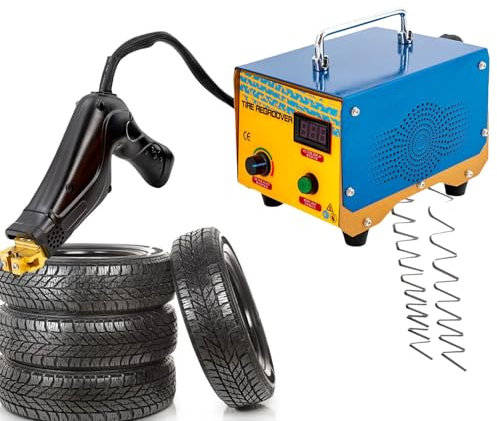 vnmudzeo HandgefüHrtes RillengeräT FüR Autoreifen, Mit Digitaler Led-Spannungsanzeige,Offroad-Gummireifenschneider, FüR Reifen