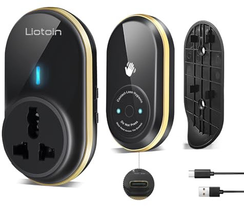 LIOTOIN Wireless Caregiver Pager Elderly Alarm Call Button Personal Alarms Call Bell for Elderly, No Contact Required, with Extra Socket,Easy to Install,Operating Range of 1000 Feet