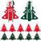 GXGM 12 Stück Besteckhalter Weihnachten Filz,Bestecktasche Tannenbaum Besteckbeutel Tischdeko,Weihnachts Messer Gabeln Löffel Geschirr Besteck Taschen Für Party Tisch Weihnachtsdeko