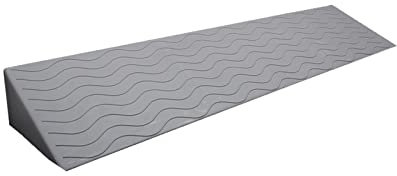 KUANGGE Door threshold ramp, wheelchair ramp, access ramp, curb ramp, ramp wedge, threshold ramp, for wheelchair, stroller, rollator or e-scooter, bathroom, 100 kg load capacity, black, 100 * 20 * 9