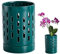 Weddflower Vaso per orchidee con fori Vaso per orchidee in ceramica da 4 pollici con fori di drenaggio vaso per orchidee traspirante come portautensili verde scuro