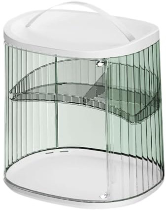 MagiDeal Estante de exhibición de tazas de 2 niveles, caja de cubiertos portátil para enfermería, recipiente multifuncional para tazas de agua, estante para, Verde