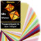 Qiareoiu 48 Blatt Transparentpapier Bunt, Transparentpapier a4, Pergamentpapier zum Bedrucken, Transparentpapier 12 Farben inkl. Gold & Silber, Pergamentpapier zum Basteln von Laternen