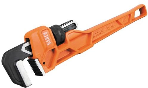 Klein Tools 68228 Gusseisen-Rohrzange, robust, verstellbar, Sanitärschlüssel mit I-Beam-Griff, 5,4 cm Backenkapazität