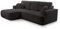 FurniShop24 Ecksofa mit Schlaffunktion und praktischem Bettkasten - Gepolstertes Schlafsofa 260x168 cm mit Weichen Kissen, Eckcouch Velo Schwarz