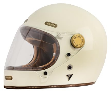 By City Roadster III Cream, Integralhelm aus Glasfaser, herausnehmbarer Innenraum