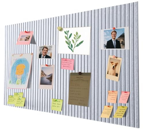 40x60 cm Pinnwand Groß Selbstklebend – Dekorative Pinnwand aus Filz, Pinwand Korktafel, Faltbare Fototafel, Memoboard Vision Board für Büro, Zuhause & kinderzimmer