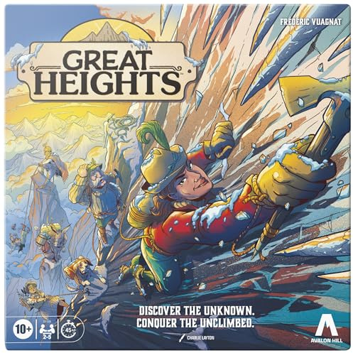 Hasbro Great Heights Board Game – Fun Strategy Game for Kids, Teens and Adults – Ages 10+ – 2-5 Players – 45 Mins – Easy to Learn Family Games - English Version