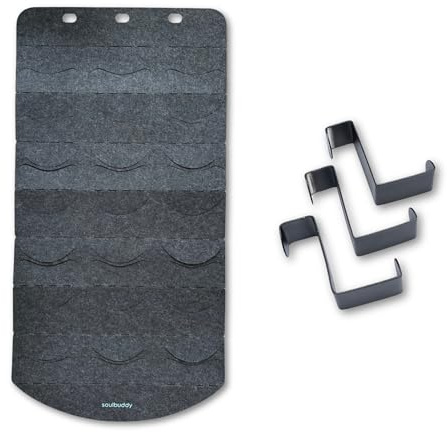 Soulbuddy Cap Organizer für 21 Caps & 3 Türhaken | Aufbewahrung für Schirmmützen | Hängeregal für Kappen | Hat Storage | Baseball Cap Halter